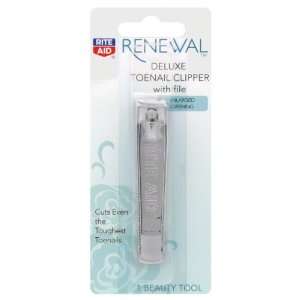 Rite Aid, Renewal,Toenail Clipper, Deluxe, with File, Enlarged Opening