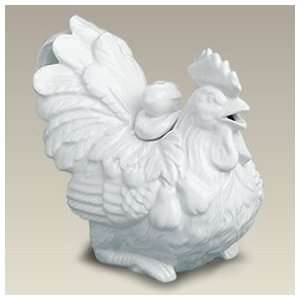  Porcelain Rooster Teapot   7  Tall