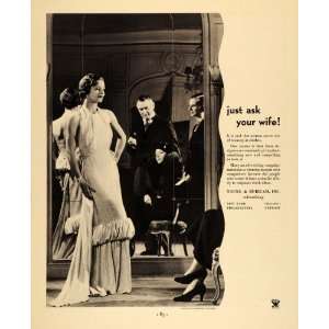  1933 Ad Young Rubicam Advertising Bergdorf Goodman Gown 