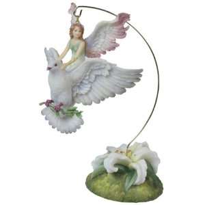   Peace Fairy Figurine by Jody Bergsma Holiday Ornament Fairy on Dove