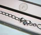 NIB JUCY COUTURE BOW STARTER CHARM BRACELET SILVER TOGG