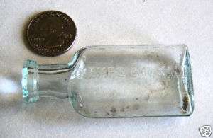antique medicine sample size embossed kemps balsam LOOK  