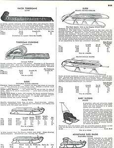 1951 ad Lund Toboggan Racer Flexible Flyer Airline Sleds Pratt Silver 