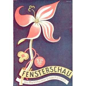 1928 Flower Lily Fensterschau Karl Bertsch Mini Poster   Original Mini 