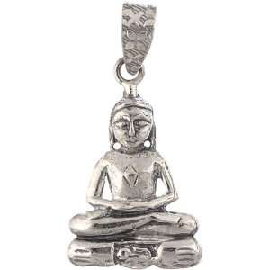  Sterling Jain Tirthankar Pendant   Sterling Silver 