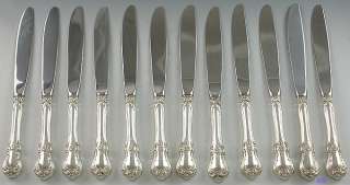12 TOWLE STERLING SILVER KNIVES IN OLD MASTER PATTERN  