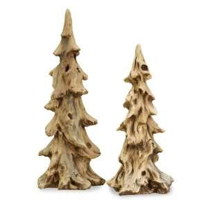   Set of 2 Decorative Spooky Table Top Halloween Trees
