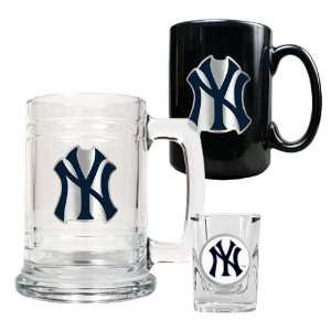   MLB 15oz Tankard, 15oz Ceramic Mug & 2oz Shot Glass Set   Primary Logo