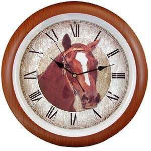 CLOCK SOUND FARM HORSE 13in
