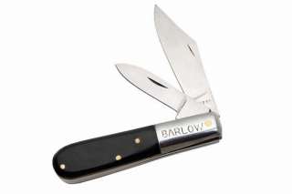 Black Handle 3.5 inch Barlow 2 Blade Pocket Knife FREE EXPEDITED 