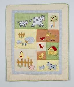 Kidsline Barnyard Crib Quilt Comforter Nursery Bedding Farm Animals 