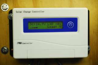 30A 12V/24V LCD disp. PWM solar panel charge controller  