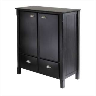 Winsome Timber Solid Wood Cabinet Black Accent Chest 021713201362 