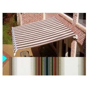   Projection Striped Patio Retractable Remote Control Awning MTR10 BFT
