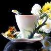 Tiger Porcelain Relief Coffee Set/Tea Set Cup/Sauc
