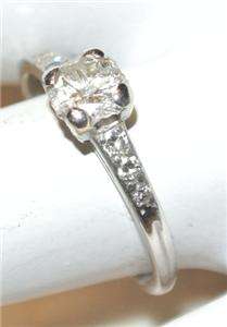 Antique TIFFANY & CO PLATINUM DIAMOND Solitaire RING .75ct WEDDING 