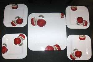 PC SET dessert Franco Munari Bassano Apples Plates  