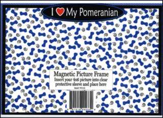 Pomeranian Blue 3 N 1 Picture Frame  