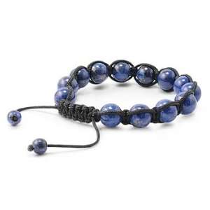 Tibetan Knotted Bracelet   Lapis   Bead Size 10mm, Adjustable Length