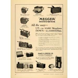  1931 Ad James G Biddle Co Megger Electrical Instruments 