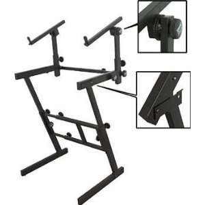  On Stage Stands Folding Heavy Duty Dual Tier Z Stand 