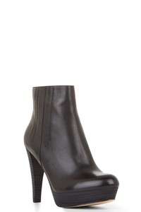 NEW* BCBG Black Leather Ankle Bootie Shoes 10 $225  