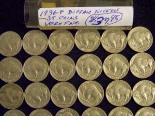 SHARP 1936 P Thirty Five (35) Nickels