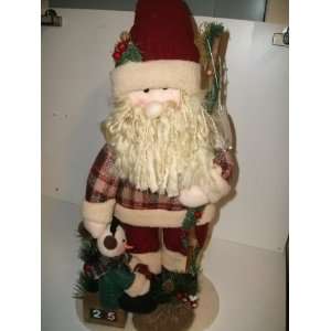 Wilderness Santa Cloth Doll on a Stand (Number of Christmas Days 