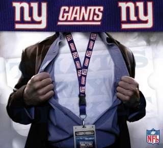 Giants NFL Lanyard Key Chain & Ticket Holder   Blue  