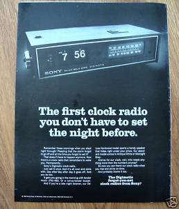 1969 Sony Ad The Sony Digimatic Forget you Not Radio  