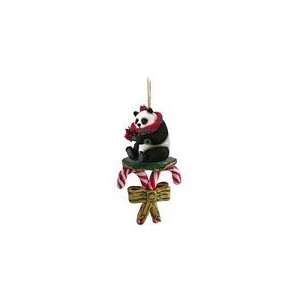  Panda Candy Cane Christmas Ornament