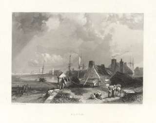 Blyth Northumberland England ANTIQUE 1840 FREEPOST  