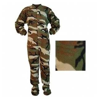 Mens All in One Pyjamas   Camouflage Green and Brown (Extra Small) by 