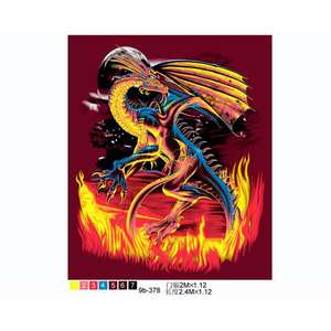   Fleece Blanket 79x95 Mink Black Red Dragon Flame Fire Gothic  