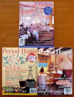 Lot of 3 PERIOD HOUSE & Its Garden English Magazines 1995, 1996 & 1998 