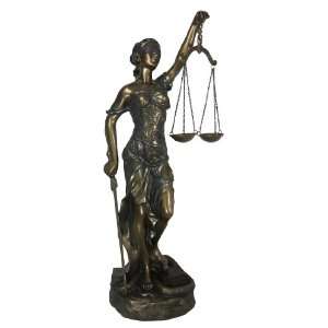   Tall HUGE Bronze Finish Lady Justice Statue Law Themis