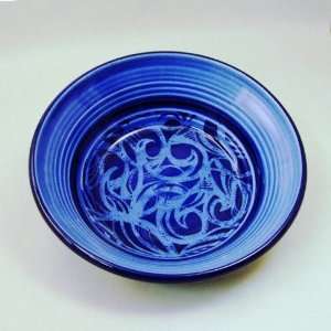  Blue Celtic Pasta Bowl by Moonfire Pottery Kitchen 