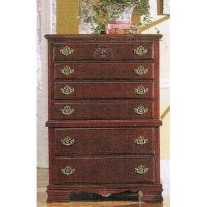  Storage Chest with Wooden Skirt Cherry Finish