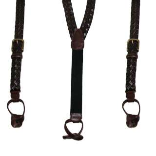 Geoffrey Beene Leather Button End Suspender 034758621125  
