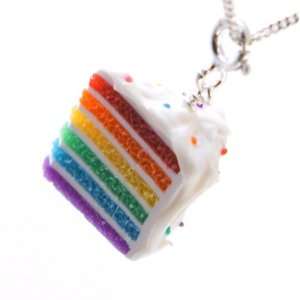  Rainbow Birthday Cake Necklace Toys & Games