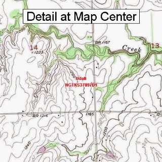  USGS Topographic Quadrangle Map   Udall, Kansas (Folded 