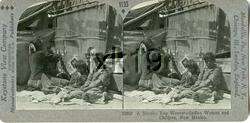 New Mexico ~ NAVAJO INDIAN RUG WEAVER & CHILDREN ~ Stereoview ^*^#