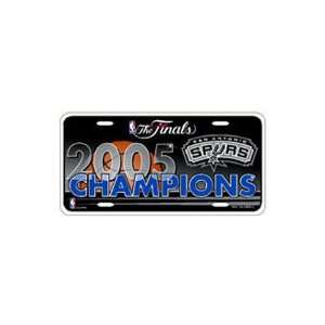  San Antonio Spurs 2005 NBA Champions Plastic License Plate 