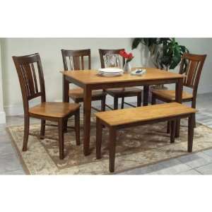   Concepts Shaker Style Table with 4 Chairs and 1 Bench