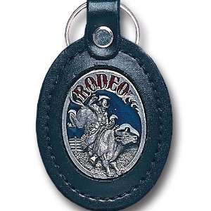 Lg Leather Key Chain   Rodeo 