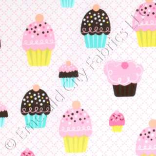 Michael Miller Cupcake Party Pink Cotton Quilt Fabric  
