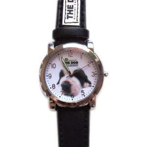   Dog Artist Collection   Lazy Dog Watch With Black Leather Band Toys