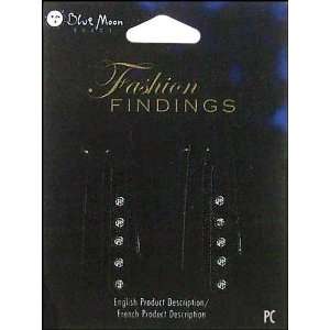   Findings   Metal Jewelry Connector   Rectangle Strips   Stone   Black