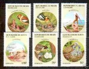 Birds Benin MNH 6 stamps 1995  