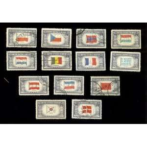  Lot of United States Overrun Countries Issue (13) Stamps 